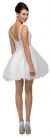 Bejeweled Bust Short Babydoll Homecoming Party Dress back